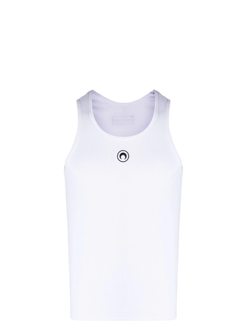 Marine Serre Organic Cotton Rib Tank Top White 1