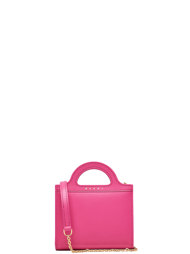 Marni Billfold With Chain In Calf Leather Fushia 1