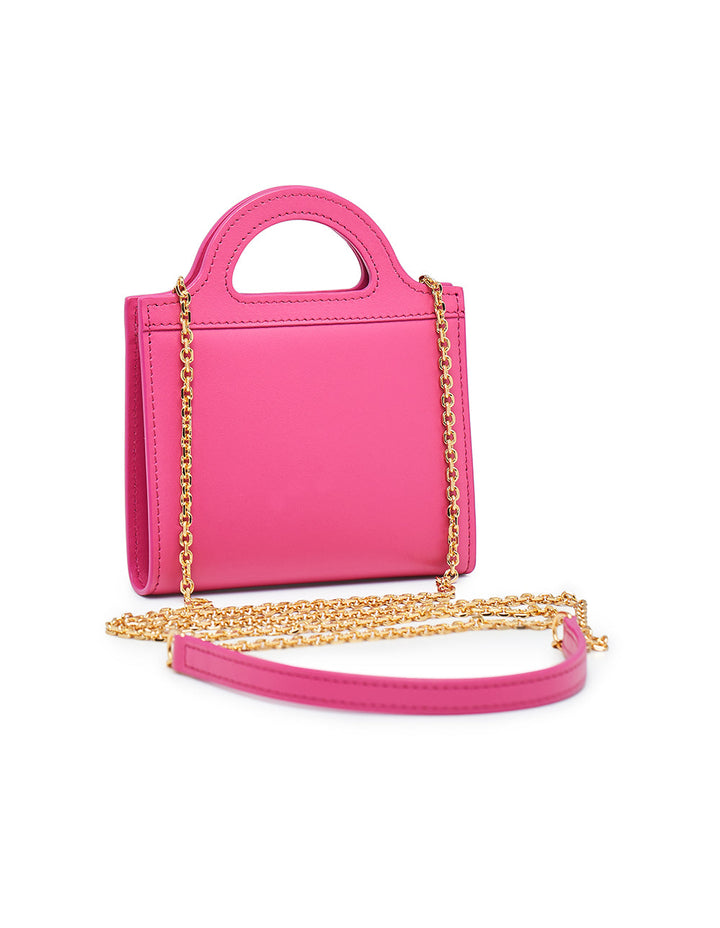 Marni Billfold With Chain In Calf Leather Fushia 2