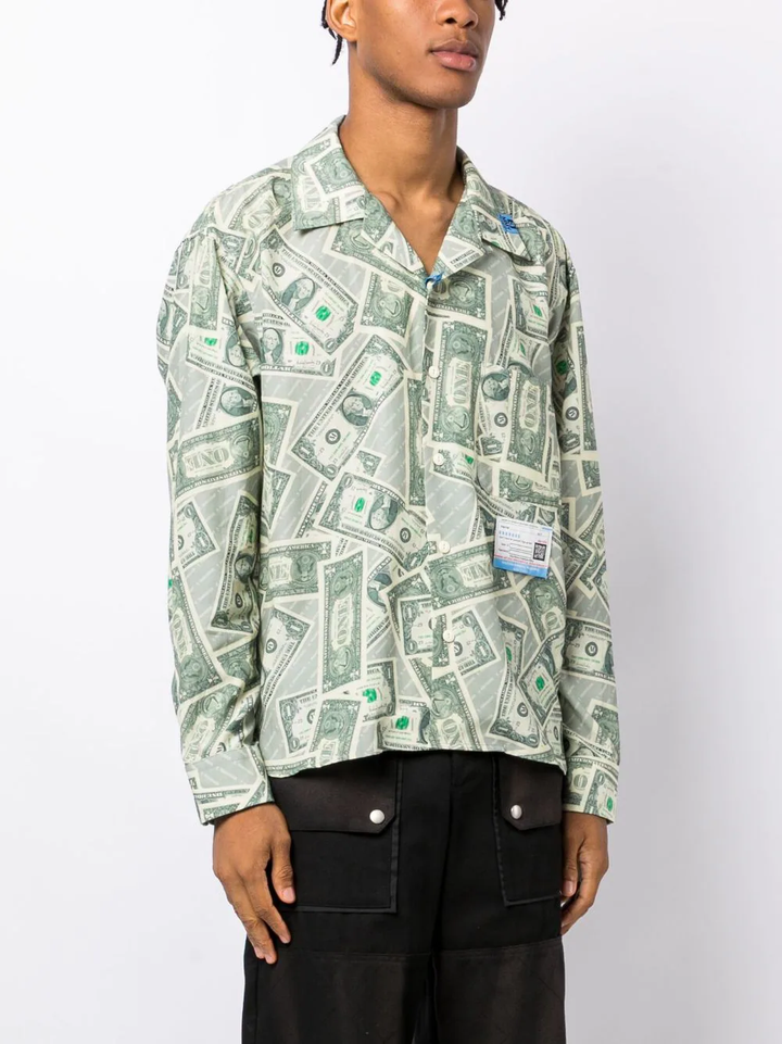 Mihara-Yasuhiro-Dollar-Bill-Printed-Shirts-Green-3