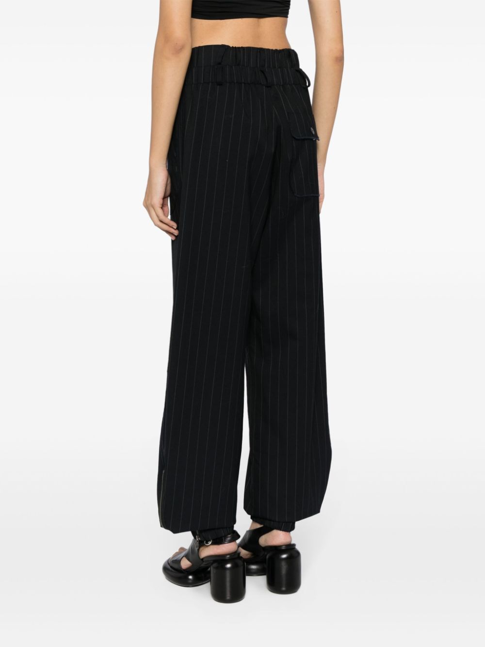 Monse-Pintstripe-Double-Waistband-Jogger-Black-4