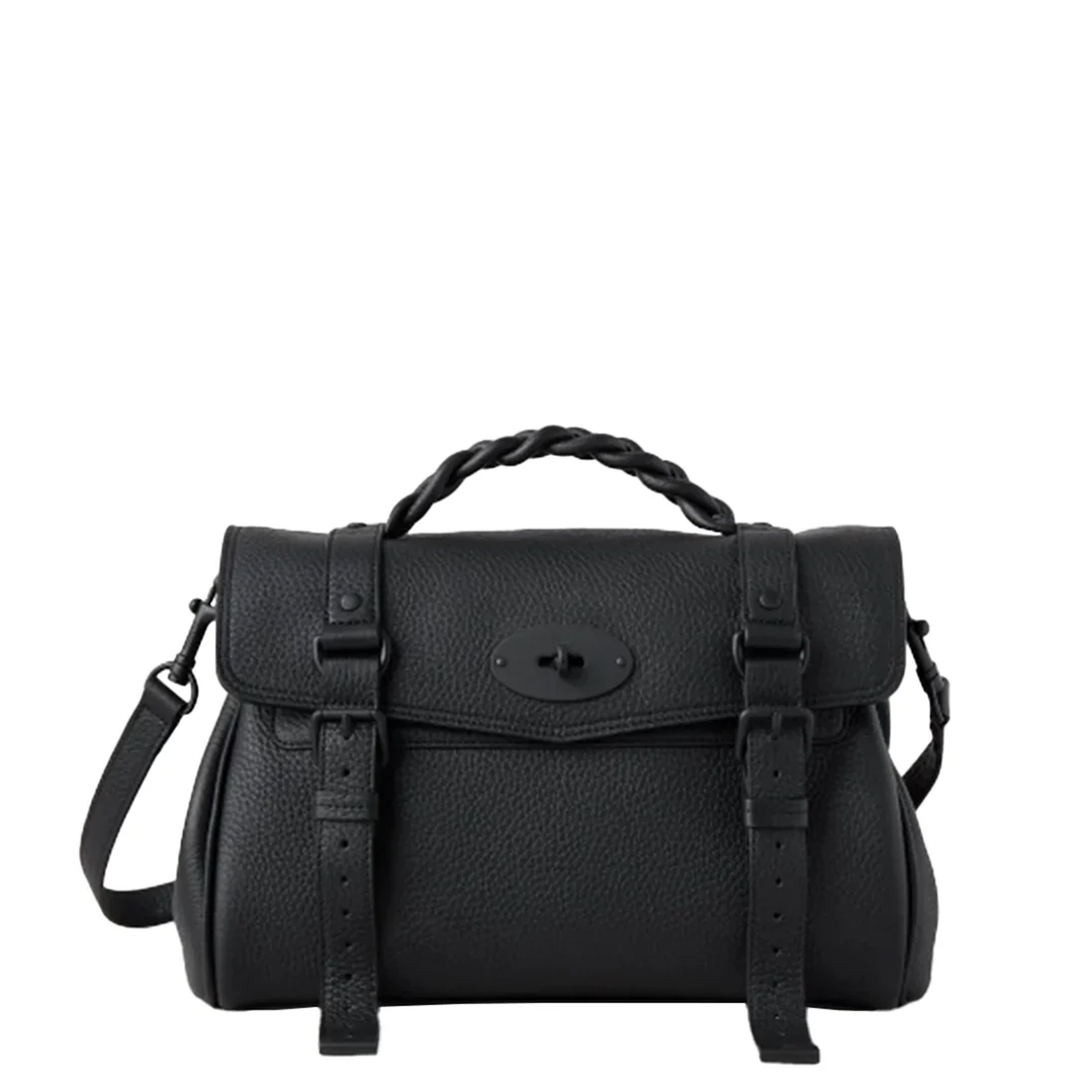 Alexa Black Heavy Grain Leather