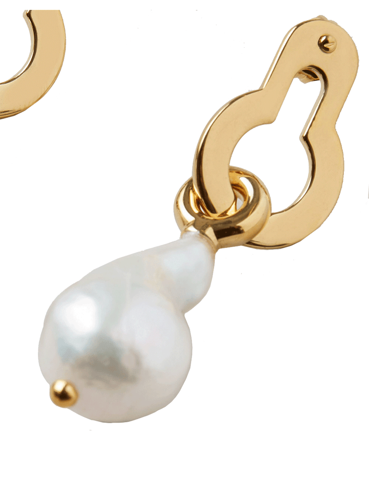 Mulberry Amberley Baroque Pearl Earring Gold 2