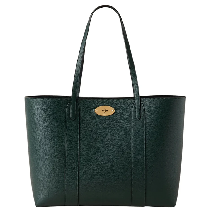 Bayswater 托特包 Mulberry Green Small 經典粒紋