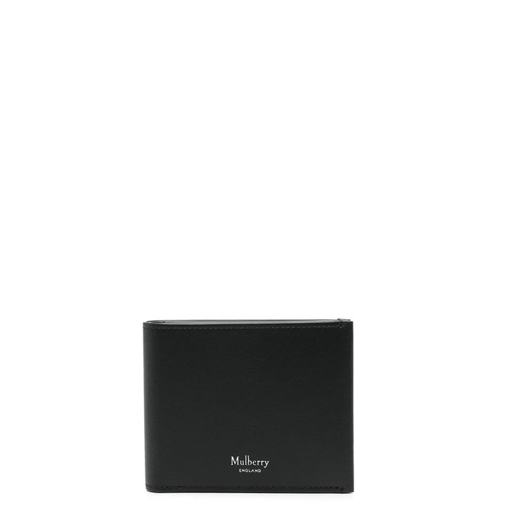 Camberwell 8 Card Wallet Black Shiny Smooth Leather