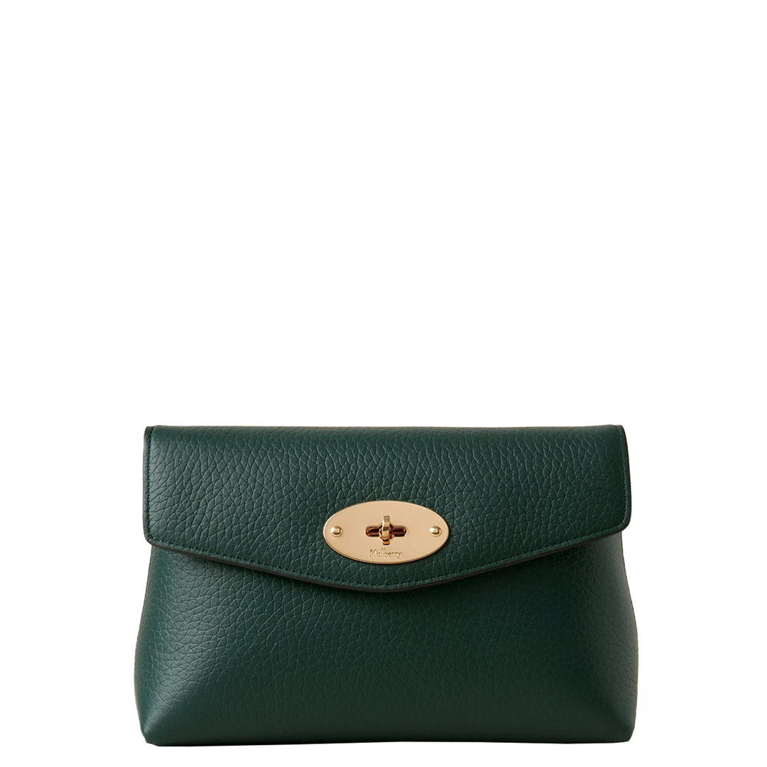 Darley Cosmetic Pouch Mulberry Green Heavy Grain