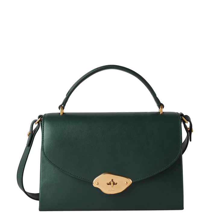 Lana Top Handle Mulberry Green High Gloss Leather