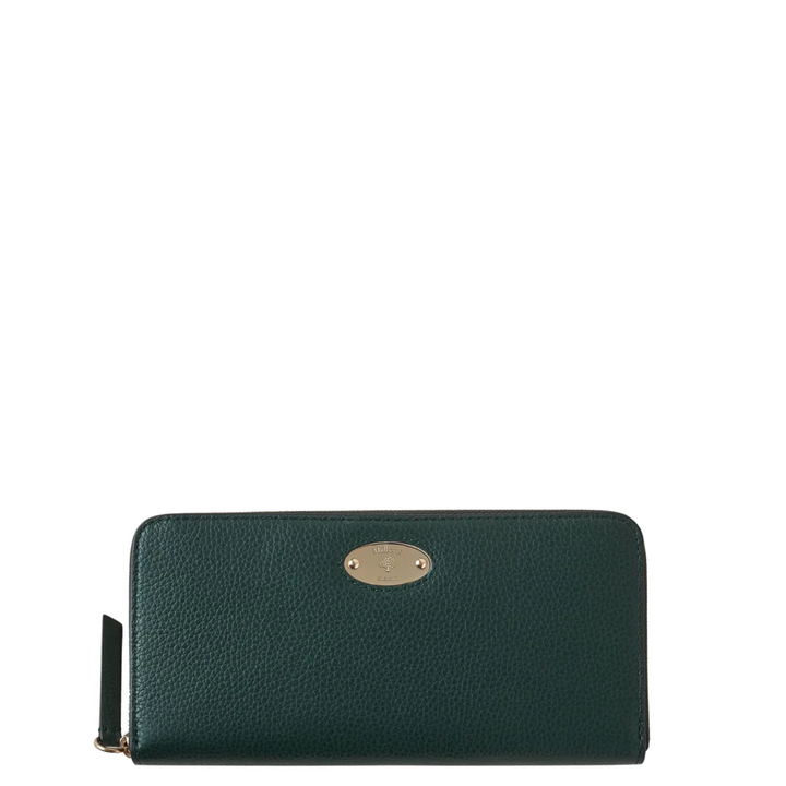 Mulberry Plaque 8 Zip Purse Small Classic Grain (Mulberry Green)