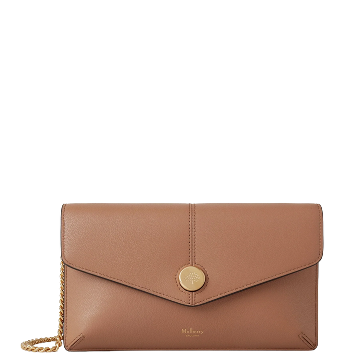 Press Stud Pochette On Chain Micro Classic Grain