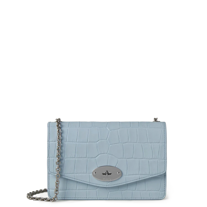 Small Darley Poplin Blue Shiny Small Croc