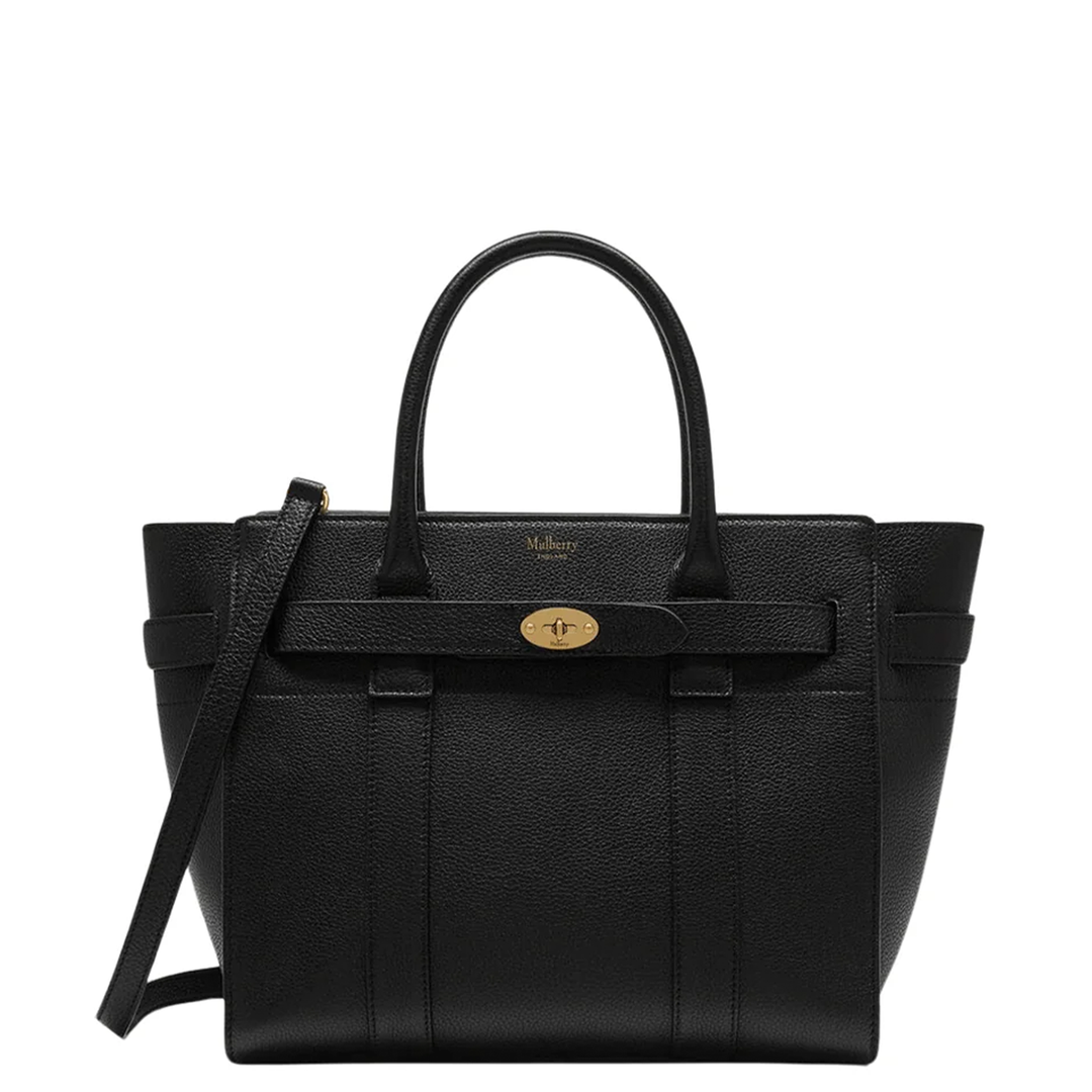 Small Zipped Bayswater Small Classic Grain (Black)