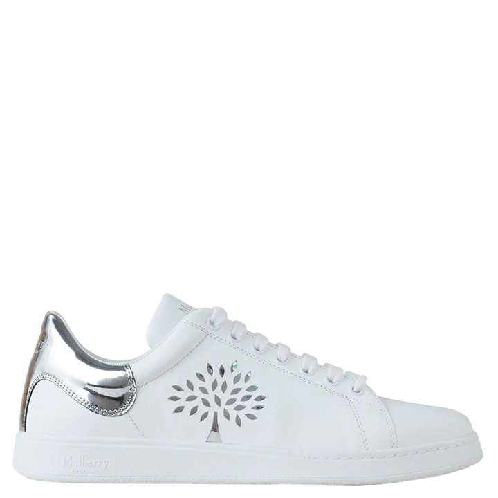 Tree Tennis Trainers Silver Bovine Leather