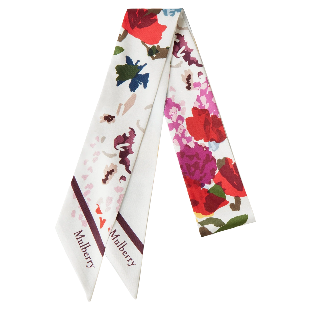Winter Floral Skinny Scarf