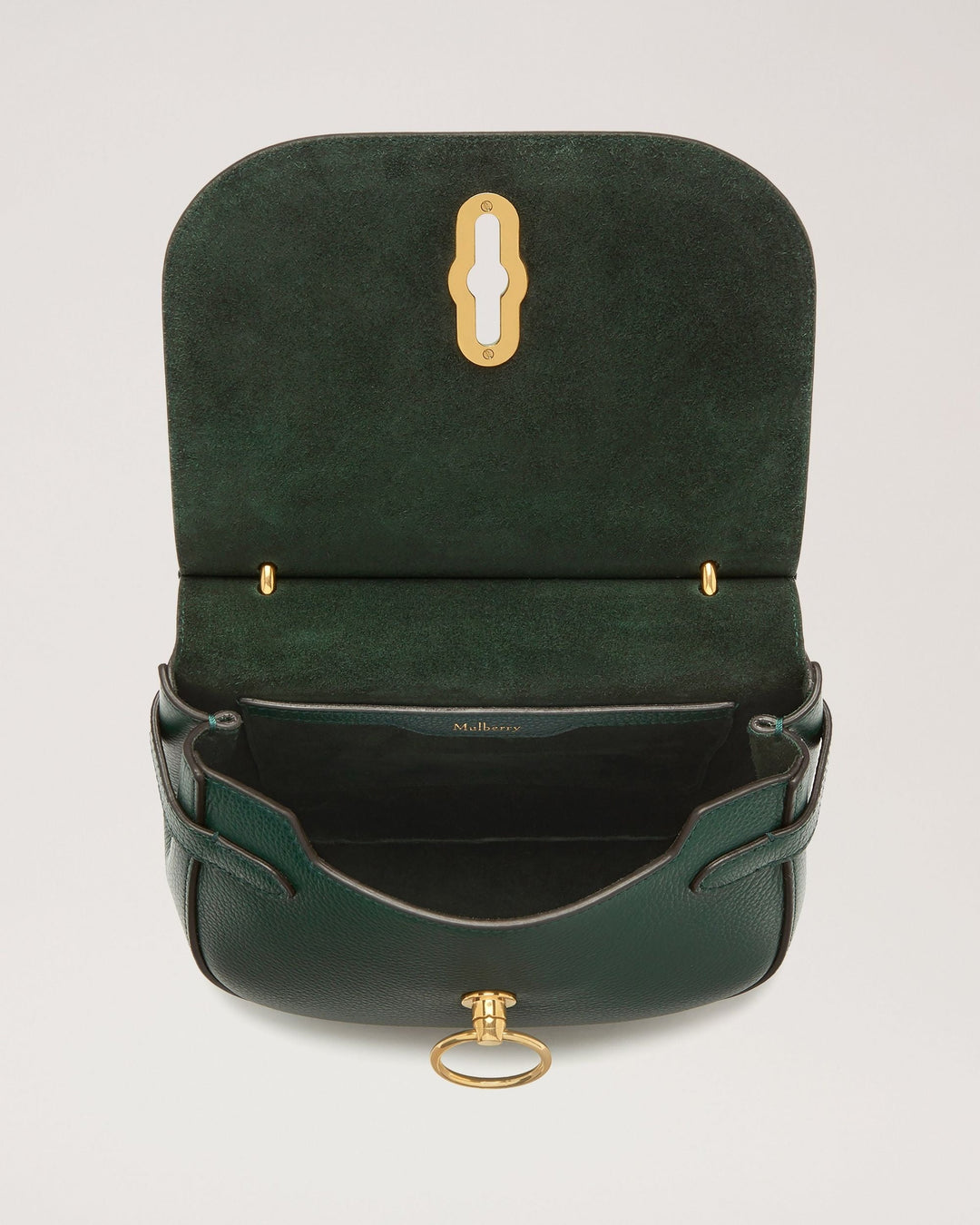 Mulberry Small Amberley Satchel Small Classic Grain Dark Green 4