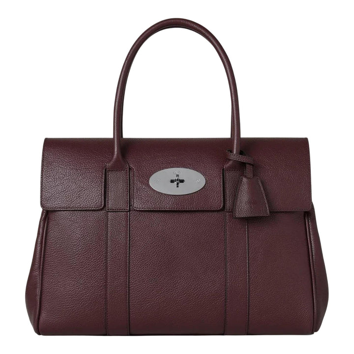 Club21 - Mulberry - Bayswater Black Cherry Small Classic Grain - MEDIUM SHOULDER BAGS - Black Cherry
