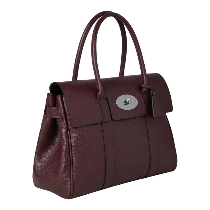 Club21 - Mulberry - Bayswater Black Cherry Small Classic Grain - MEDIUM SHOULDER BAGS - Black Cherry