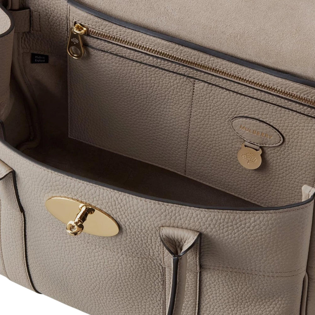 Club21 - Mulberry - Bayswater Cashmere Taupe Heavy Grain - MEDIUM SHOULDER BAGS - Cashmere Taupe