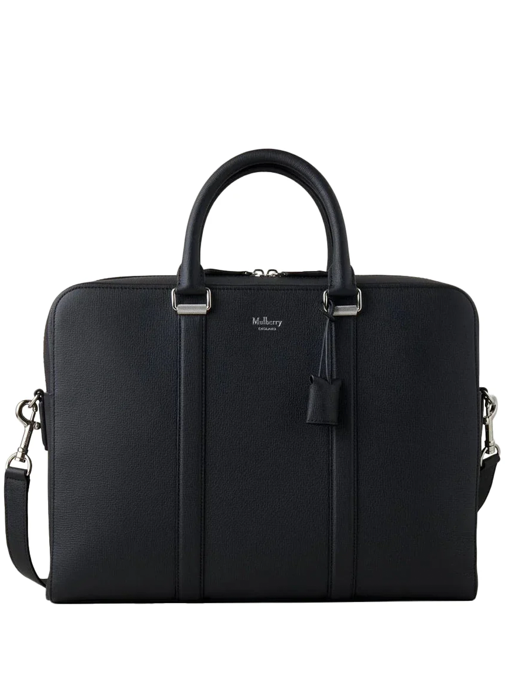 Camberwell Briefcase Black Cross-Boarded Grain