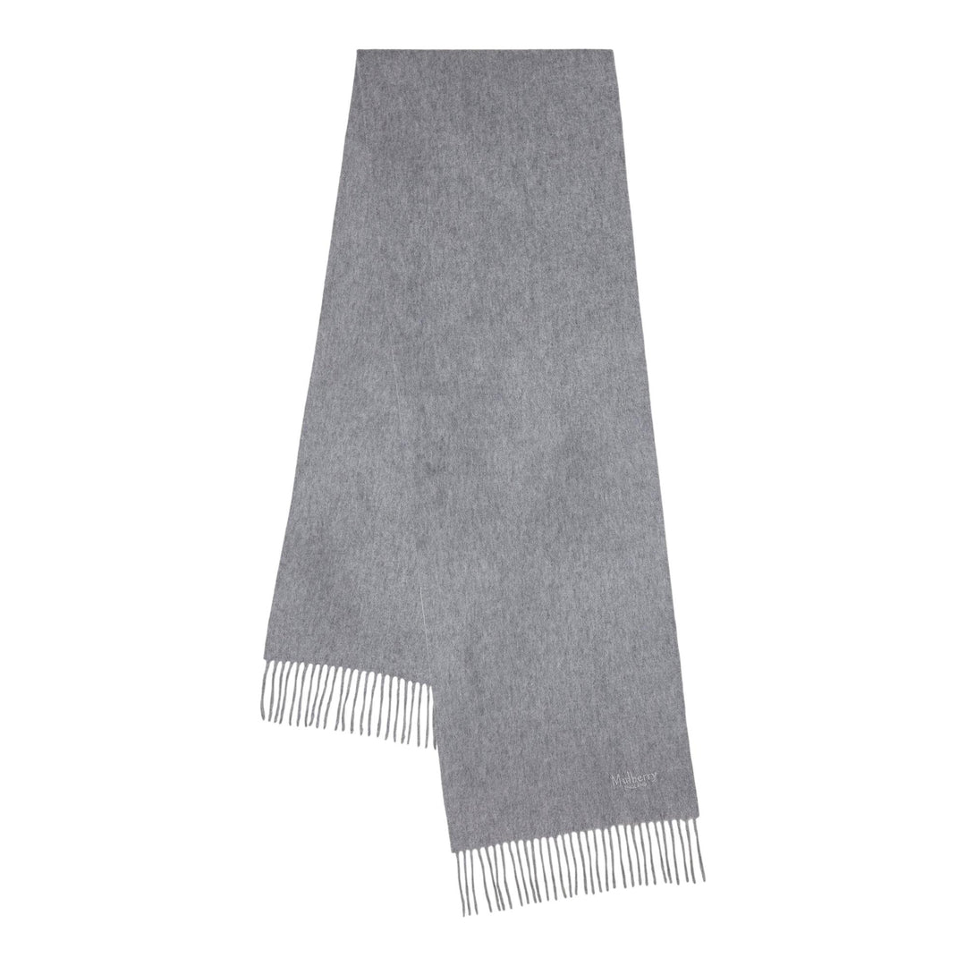 Club21 - Mulberry - Cashmere Scarf Light Grey Melange Cashmere Wool - SCARVES - Light Grey Melange