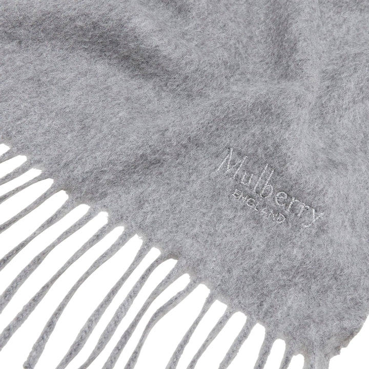 Club21 - Mulberry - Cashmere Scarf Light Grey Melange Cashmere Wool - SCARVES - Light Grey Melange