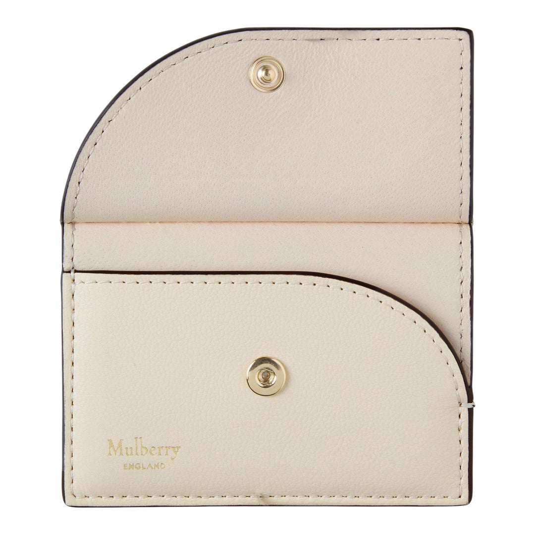 Club21 - Mulberry - Compact Cardholder Eggshell & Linen Green Micro Classic Grain - MULTI-CARD WALLETS - Eggshell-Linen Green