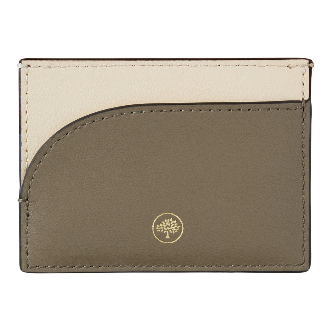 Club21 - Mulberry - Compact Cardholder Eggshell & Linen Green Micro Classic Grain - MULTI-CARD WALLETS - Eggshell-Linen Green