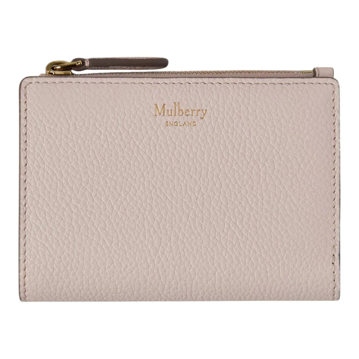 Club21 - Mulberry - Continental Bifold Zipped Wallet Blossom Pink Small Classic Grain - LONG WALLETS - Blossom Pink