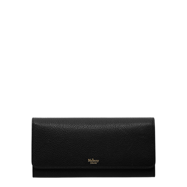 Continental Wallet Black Small Classic Grain