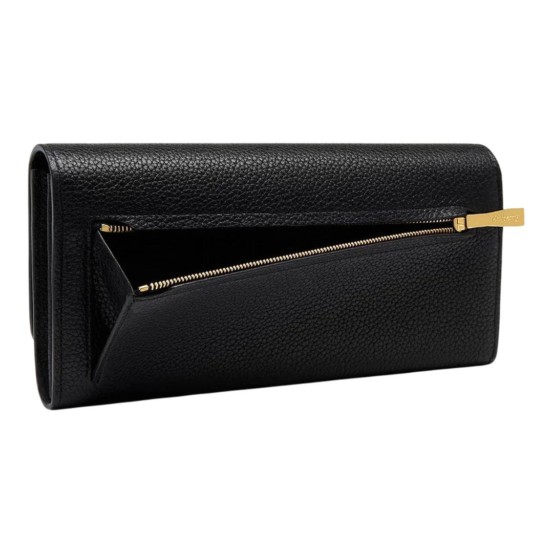 Club21 - Mulberry - Continental Wallet Black Small Classic Grain - LONG WALLETS - Black
