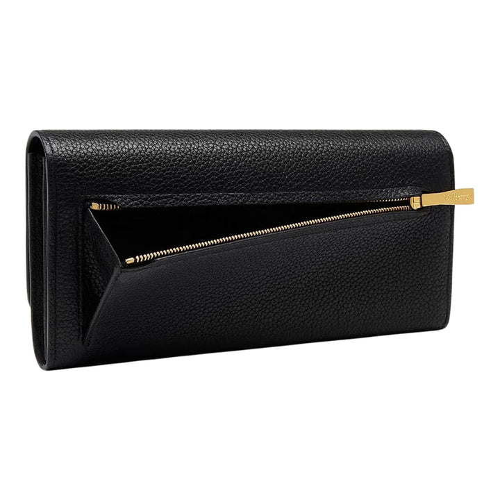 Club21 - Mulberry - Continental Wallet Black Small Classic Grain - WALLETS - Black