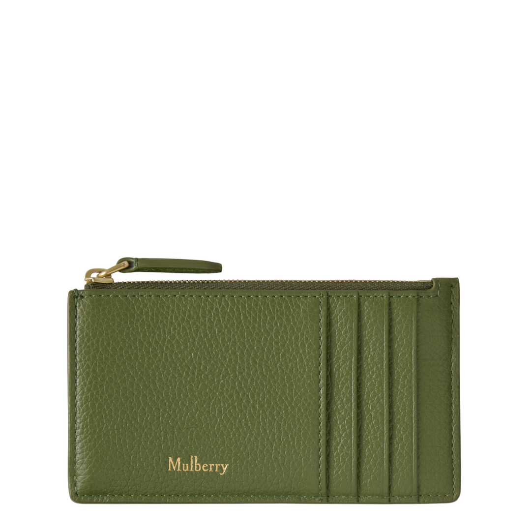 Continental Zipped Long Card Holder Fern Small Classic Grain