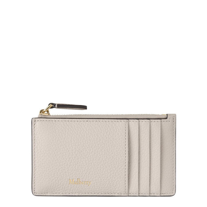 Continental Zipped Long Card Holder Chalk Small Classic Grain