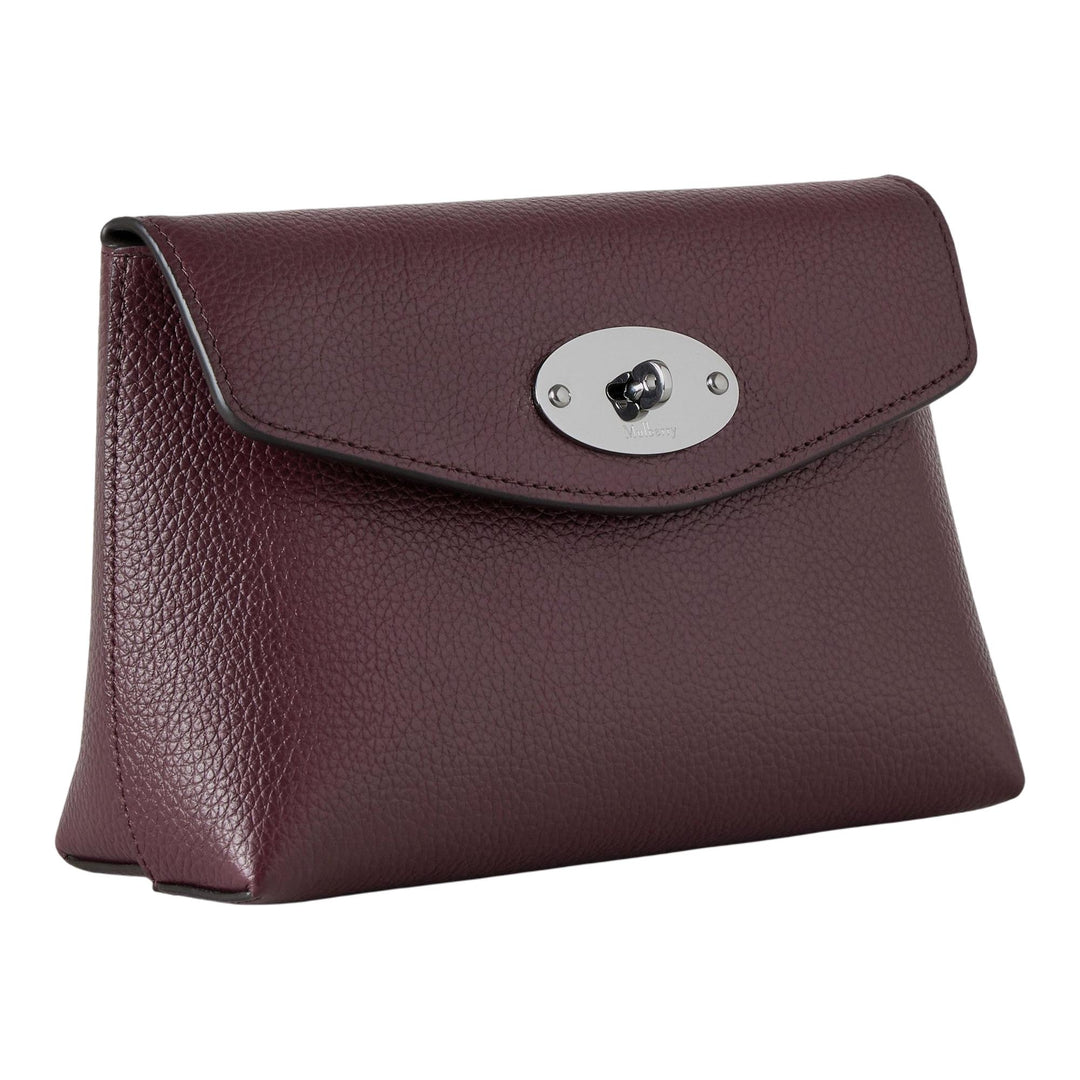 Club21 - Mulberry - Darley Cosmetic Pouch Black Cherry Small Classic Grain - COS. POUCHES - Black Cherry