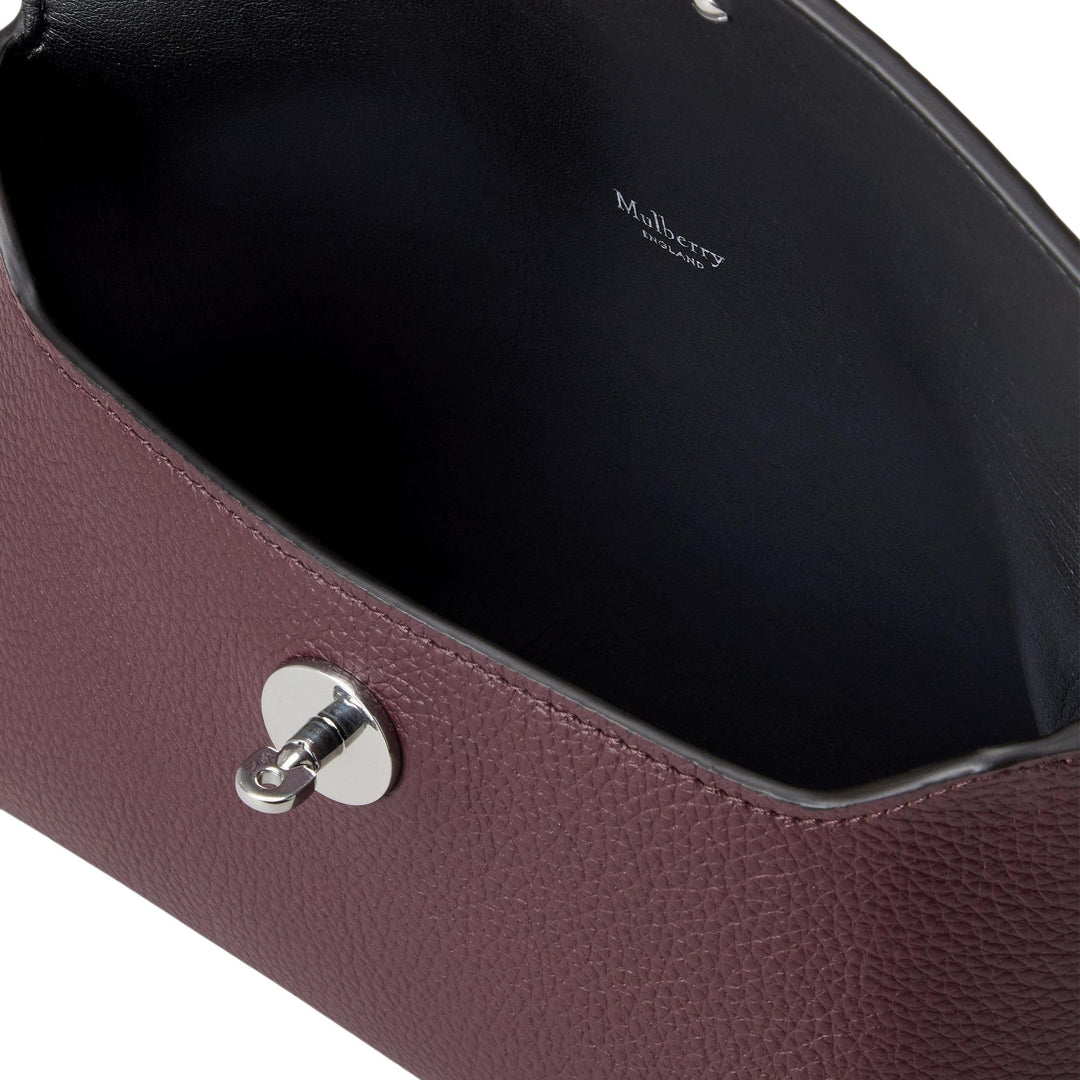 Club21 - Mulberry - Darley Cosmetic Pouch Black Cherry Small Classic Grain - COS. POUCHES - Black Cherry