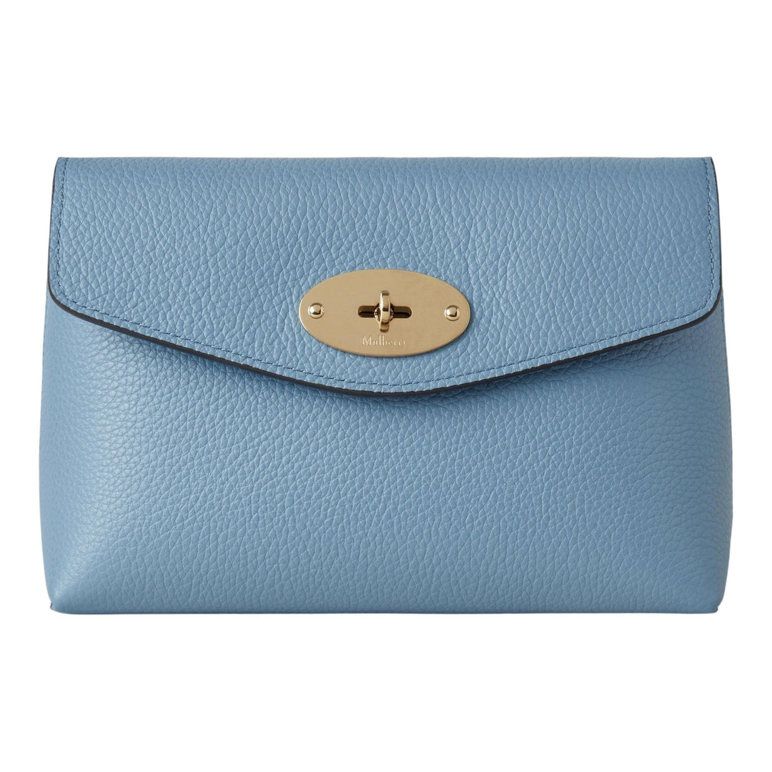Club21 - Mulberry - Darley Cosmetic Pouch Brighton Blue Small Classic Grain - COS. POUCHES - Brighton Blue