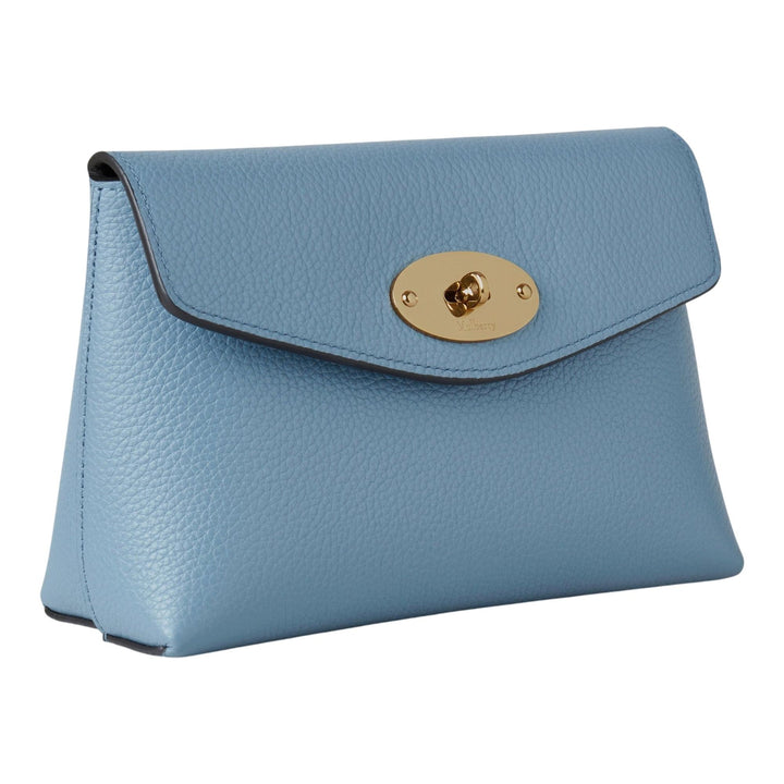 Club21 - Mulberry - Darley Cosmetic Pouch Brighton Blue Small Classic Grain - COS. POUCHES - Brighton Blue