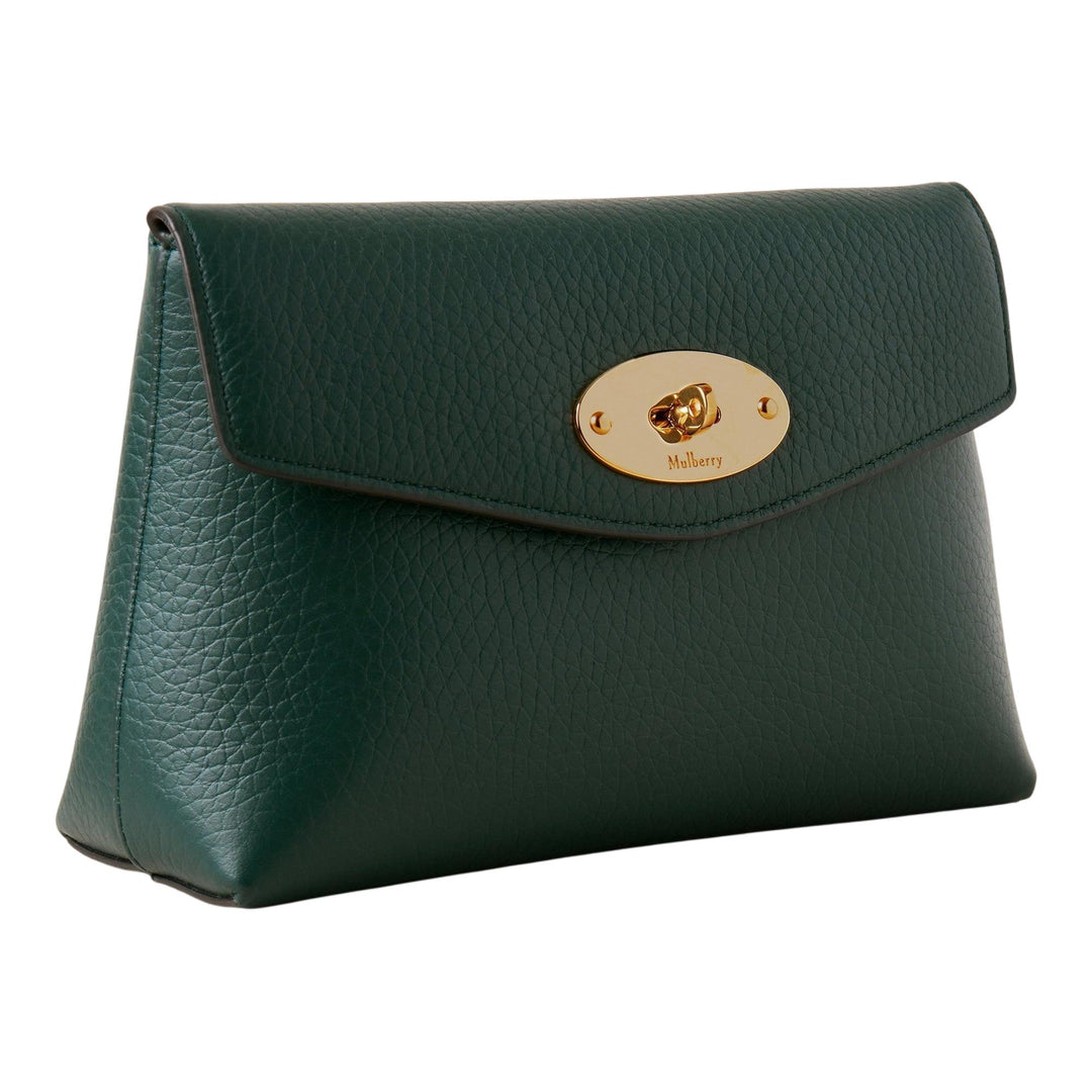 Club21 - Mulberry - Darley Cosmetic Pouch Mulberry Green Heavy Grain - COS. POUCHES - Dark Green