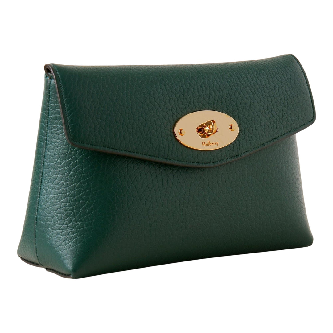 Club21 - Mulberry - Darley Cosmetic Pouch Mulberry Green Heavy Grain - COS. POUCHES - Dark Green