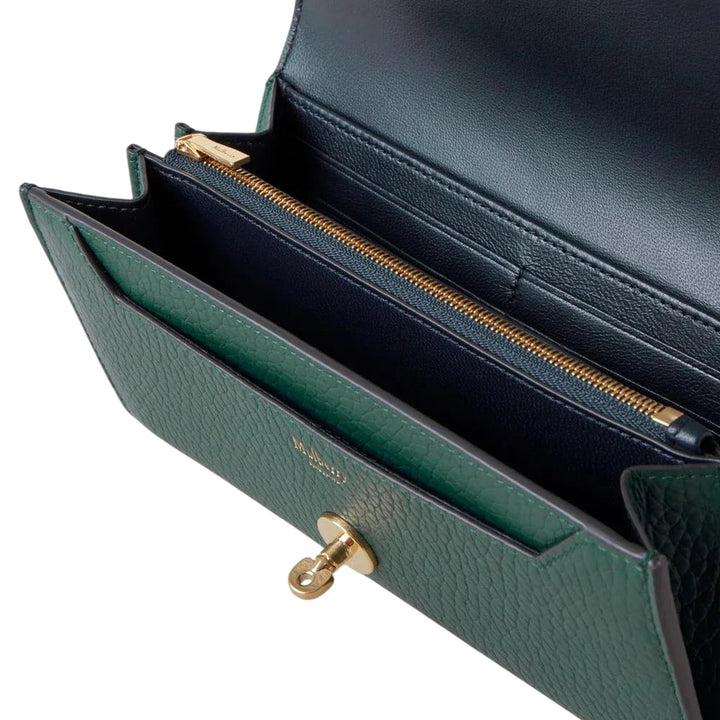 Club21 - Mulberry - Darley Wallet Mulberry Green Heavy Grain - LONG WALLETS - Mulberry Green