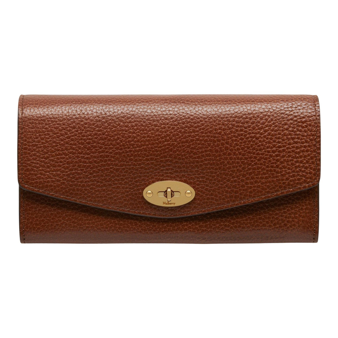 Club21 - Mulberry - Darley Wallet Oak Small Classic Grain - LONG WALLETS - Oak