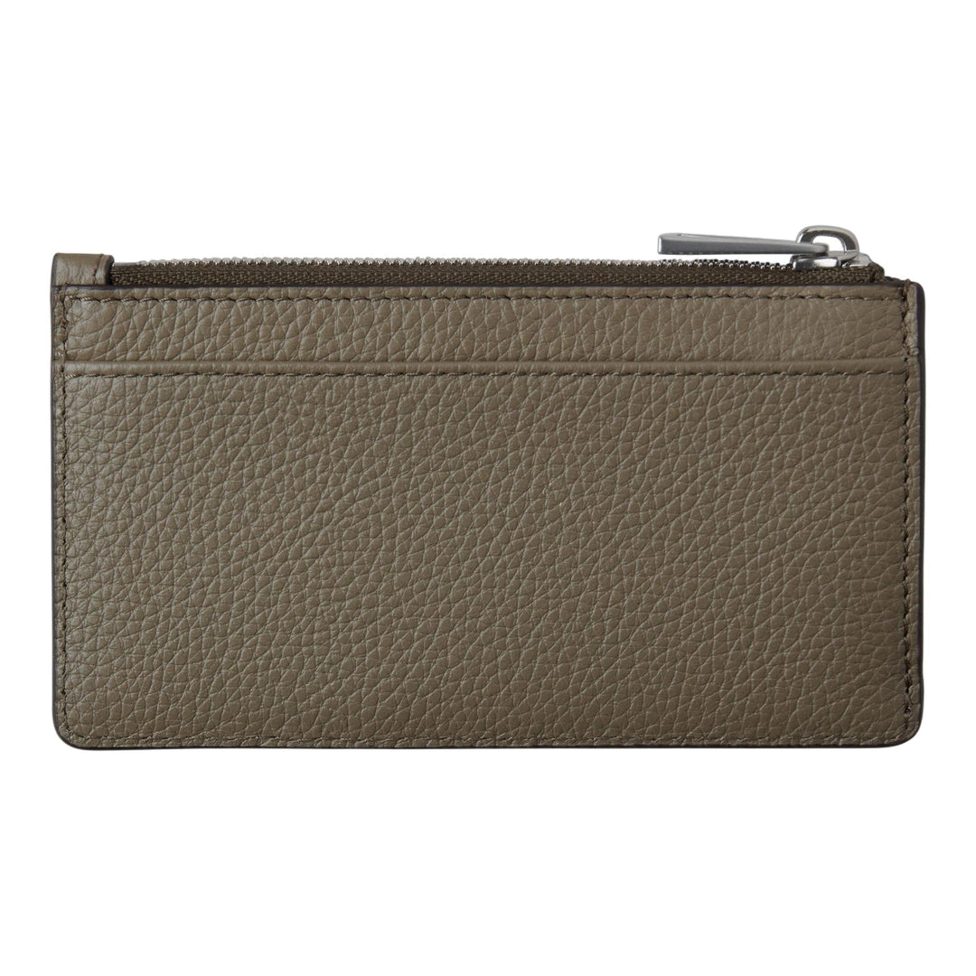 Club21 - Mulberry - Farringdon Long Zipped Credit Card Holder Linen Green Small Classic Grain - LONG WALLETS - Linen Green