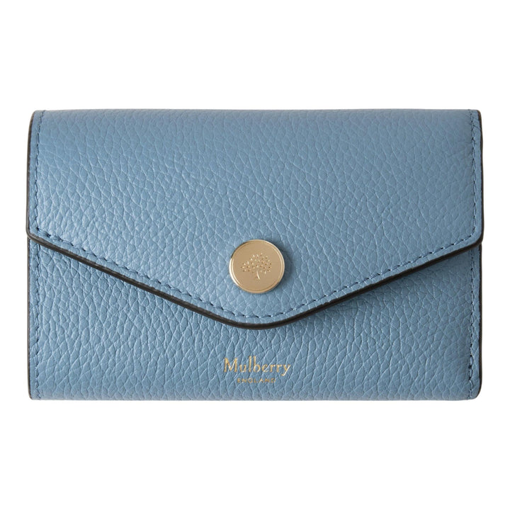 Club21 - Mulberry - Folded Multi-Card Wallet Brighton Blue Small Classic Grain - MULTI-CARD WALLETS - Brighton Blue