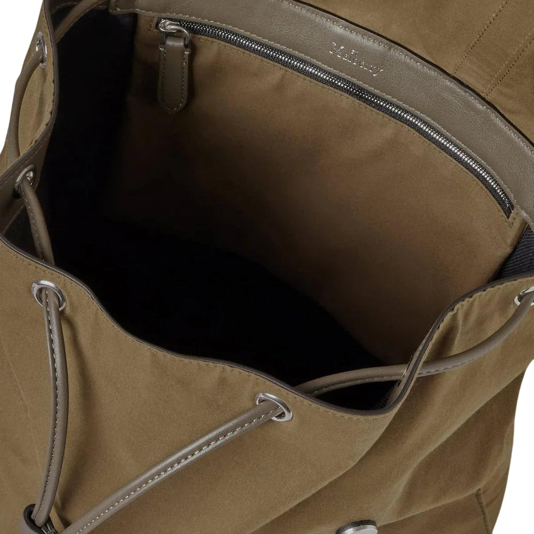 Club21 - Mulberry - Heritage Waxed Backpack Dark Moss Waxed Cotton - MEDIUM BACKPACKS - Dark Moss