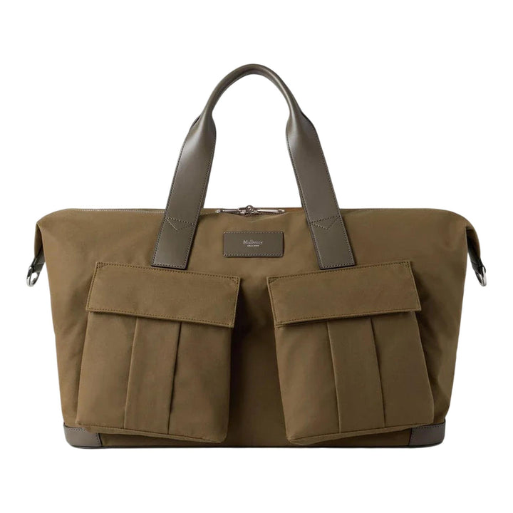 Club21 - Mulberry - Heritage Waxed Day Clipper Dark Moss Waxed Cotton - MEDIUM HOLDALLS - Dark Moss