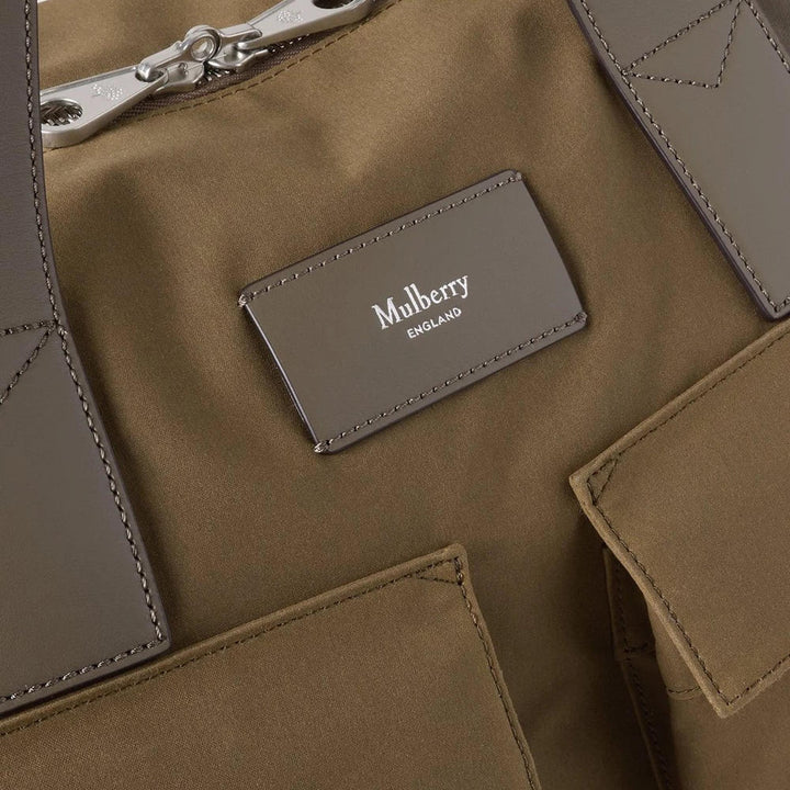 Club21 - Mulberry - Heritage Waxed Day Clipper Dark Moss Waxed Cotton - MEDIUM HOLDALLS - Dark Moss