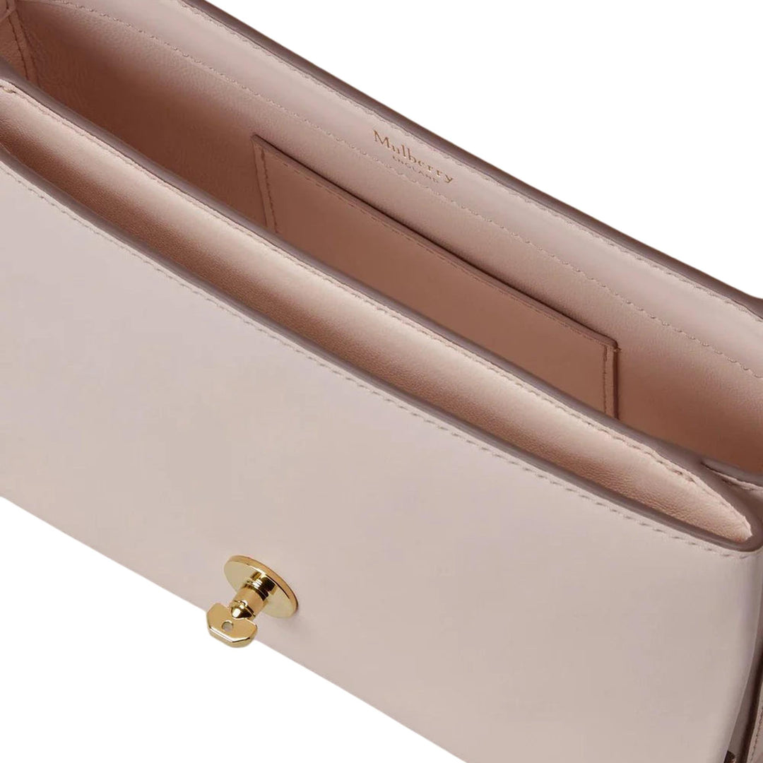 Club21 - Mulberry - Lana Top Handle Blossom Pink High Gloss Leather - HANDBAGS - Pink