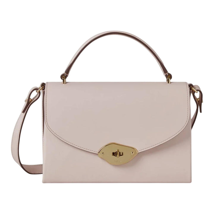 Club21 - Mulberry - Lana Top Handle Blossom Pink High Gloss Leather - HANDBAGS - Pink