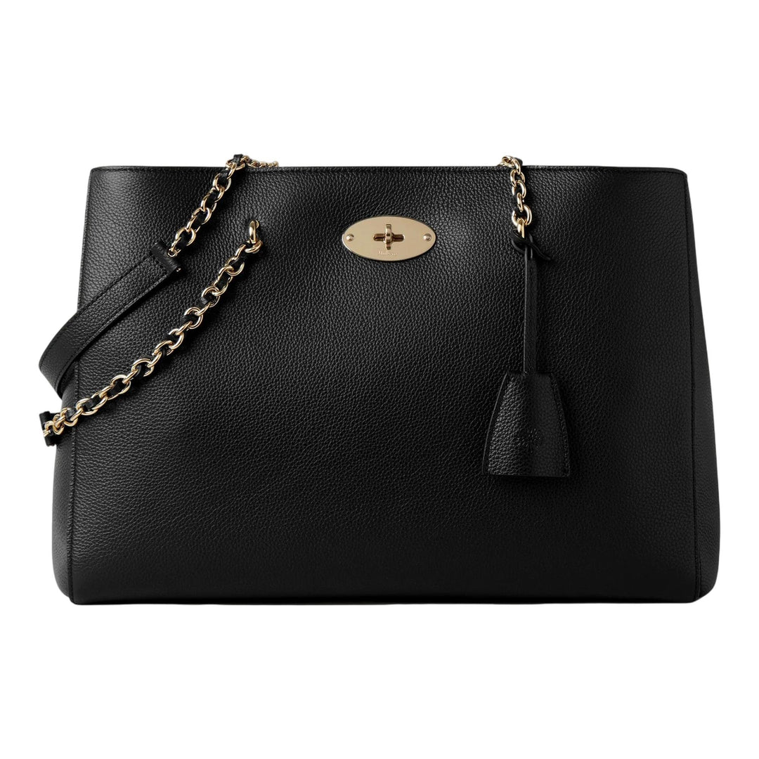Club21 - Mulberry - Lily Chain Tote Small Classic Grain - MEDIUM TOTES - Black