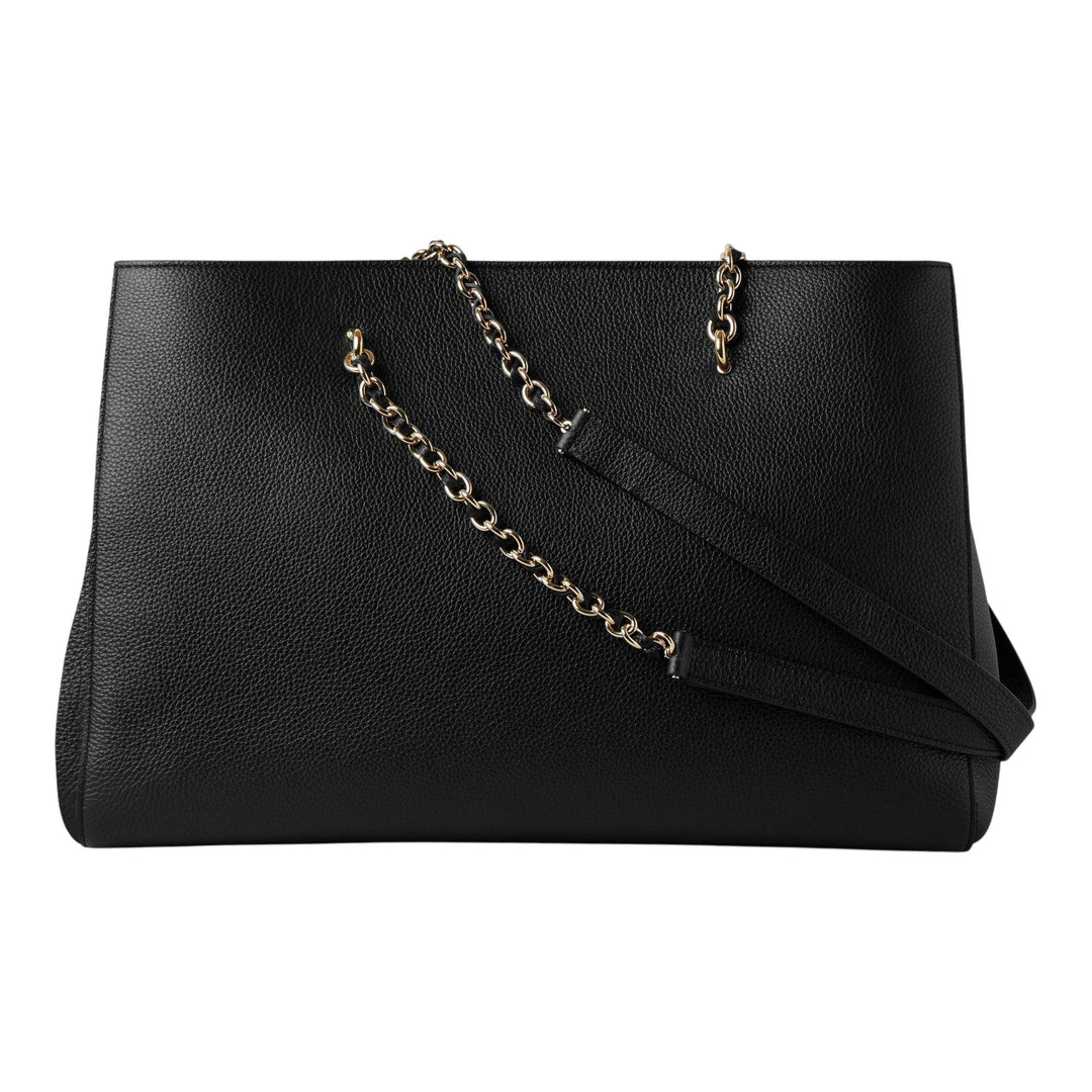 Club21 - Mulberry - Lily Chain Tote Small Classic Grain - MEDIUM TOTES - Black