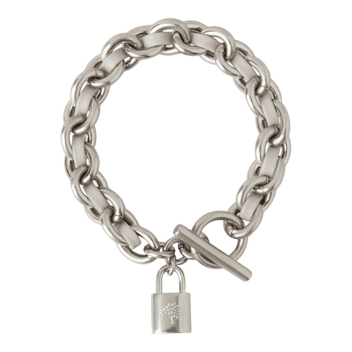Club21 - Mulberry - Lily Leather Chain Bracelet - BRACELETS - Pale Grey